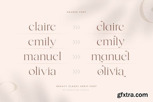 grande - beauty classy serif font