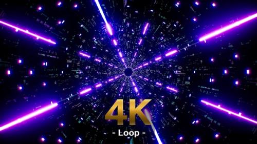 Videohive - Scifi Concept Blink And Rotate Purple Beam Light Loop 4K - 32901511 - 32901511