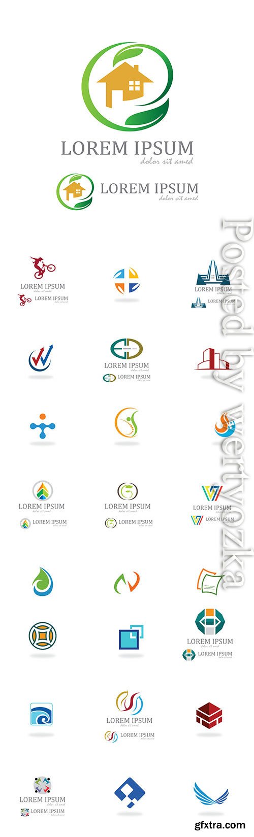 Assorted logos in vector