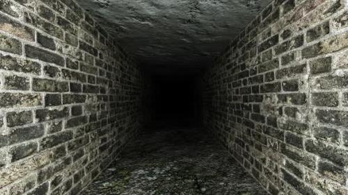 Videohive - 4k Gloomy Brick Corridor - 32901974 - 32901974