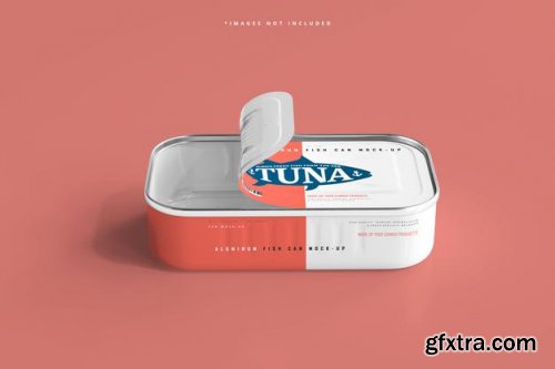 Aluminum fish can mockup