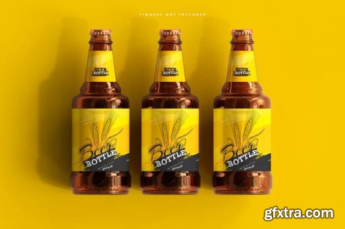 10 Beer bottle mockup