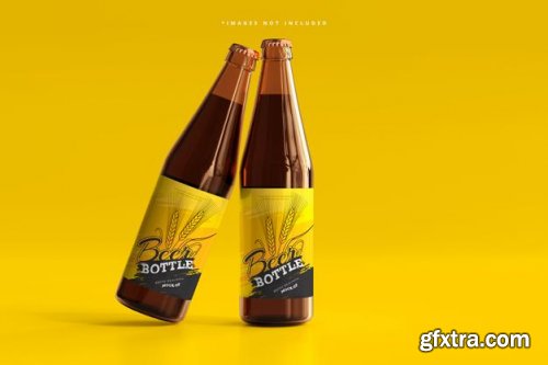 10 Beer bottle mockup