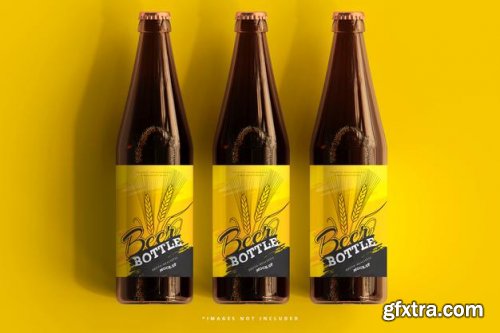 10 Beer bottle mockup