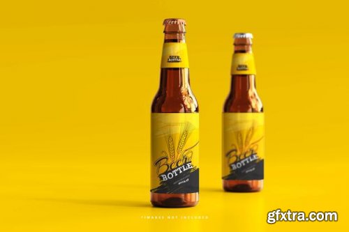 10 Beer bottle mockup