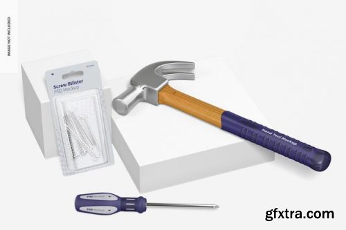 Hand tool set mockup