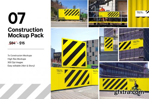  CreativeMarket - 7x Construction Mockup Bundle 6166005