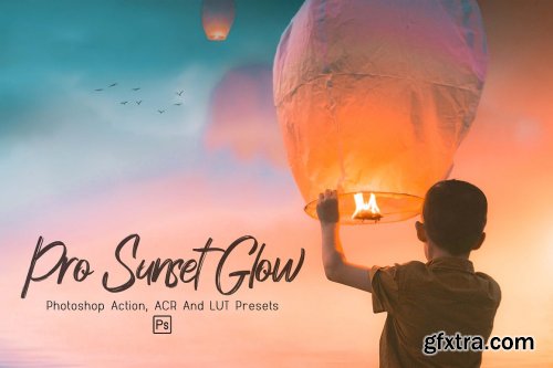 CreativeMarket - 10 Pro Sunset Glow Photoshop Actions 5943418