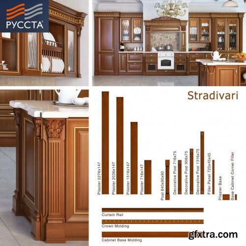 Stradivarius facade-line for kitchen and cabinet furniture 3D model