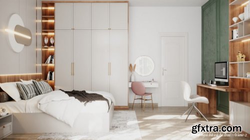 Interior Bedroom Scene Sketchup by Thuy Lee