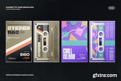 CreativeMarket - Cassette Tape Mockups 6190864