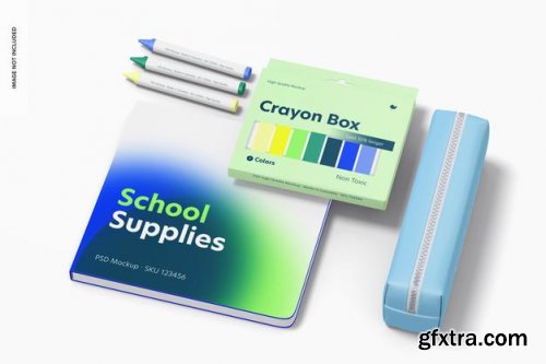 School supplies mockup