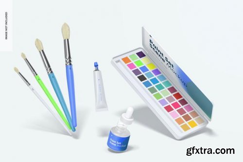 Paint set mockup