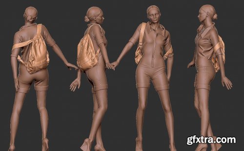  Create a backpack for Concept characters Using Marvelous designer and Zbrush