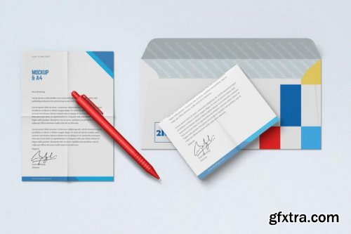 a4 poster and envelope mockup