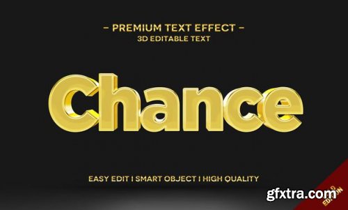 3d gold text style effect template