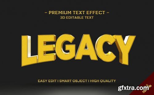 3d gold text style effect template