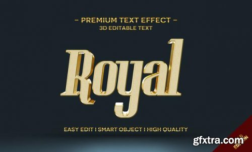 3d gold text style effect template