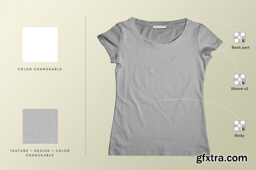 CreativeMarket - Multiple Collar Type T Shirt Mockup 6146518