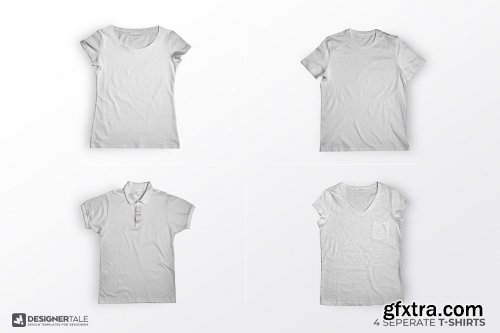 CreativeMarket - Multiple Collar Type T Shirt Mockup 6146518