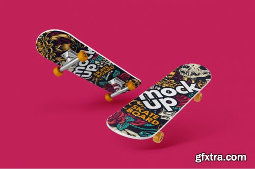  Skateboard Mockup Set