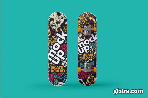  Skateboard Mockup Set