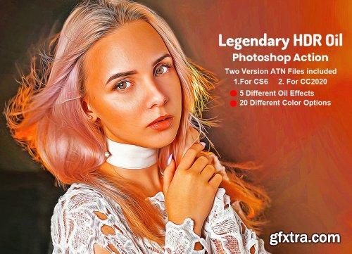 CreativeMarket - Legendary HDR Oil Photoshop Action 5791186