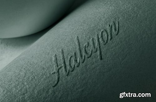 Embossed Effect Paper Logo Mockup