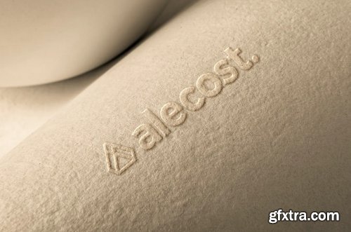 Embossed Effect Paper Logo Mockup