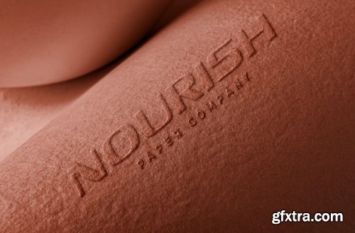 Embossed Effect Paper Logo Mockup