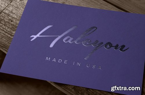 Gold Foil Embossed Paper Logo Mockup