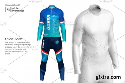 CreativeMarket - 3D Men's Full Cycling Jersey Mockup 5823555