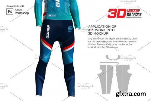 CreativeMarket - 3D Men's Full Cycling Jersey Mockup 5823555