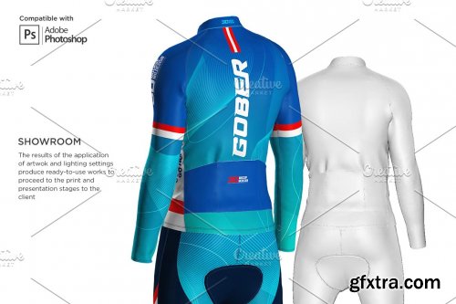 CreativeMarket - 3D Men's Full Cycling Jersey Mockup 5823555