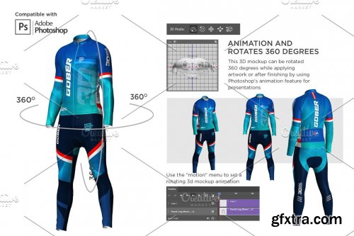 CreativeMarket - 3D Men's Full Cycling Jersey Mockup 5823555