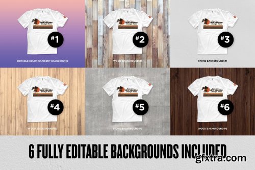 CreativeMarket - Realistic Blank T-shirt Mockups 3811100