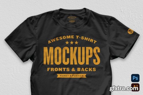 CreativeMarket - Realistic Blank T-shirt Mockups 3811100