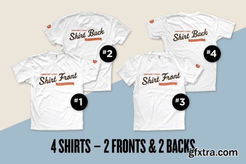 CreativeMarket - Realistic Blank T-shirt Mockups 3811100