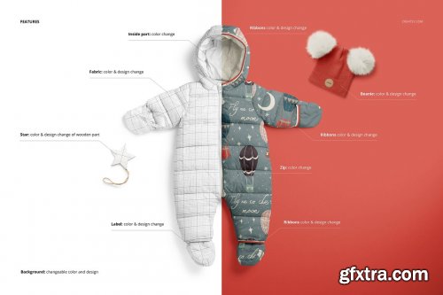 CreativeMarket - Baby Snowsuit Mockup Set (13/LFv.2) 5799574