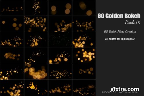 CreativeMarket - 60 Golden Bokeh Pack 01 lights 5770474