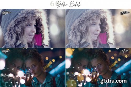 CreativeMarket - 60 Golden Bokeh Pack 01 lights 5770474