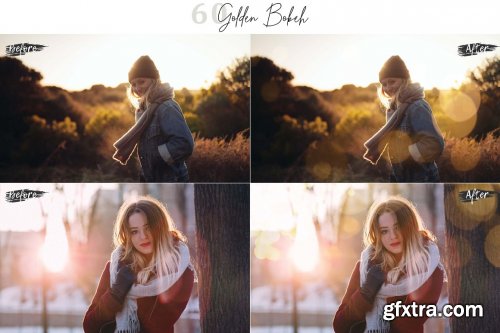 CreativeMarket - 60 Golden Bokeh Pack 01 lights 5770474