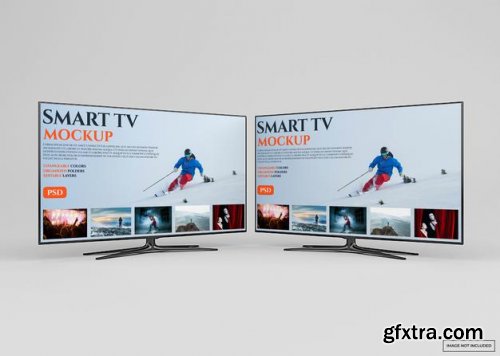 Modern smart tv mockup