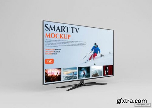 Modern smart tv mockup