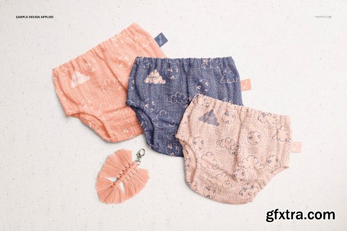 CreativeMarket - Baby Muslin Pants Mockup Set 6178115