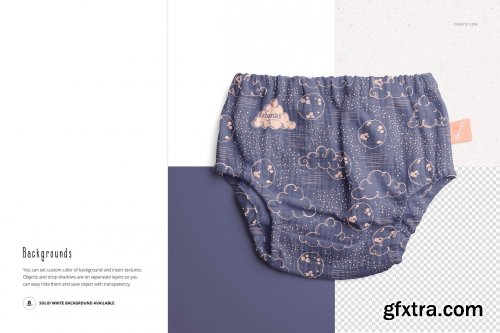 CreativeMarket - Baby Muslin Pants Mockup Set 6178115