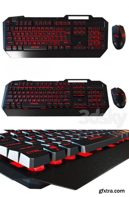 Computer mouse + backlit keyboard