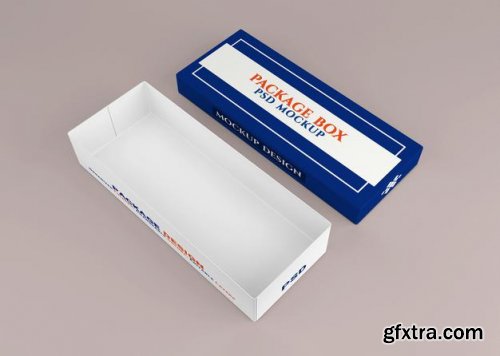 Cardboard package box mockup 