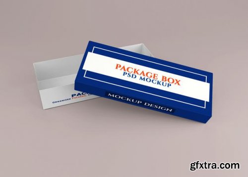 Cardboard package box mockup 