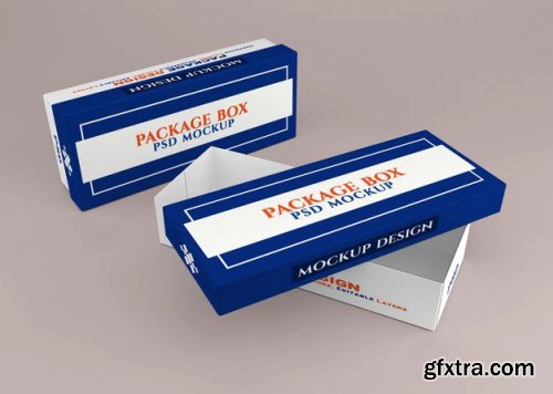 Cardboard package box mockup 